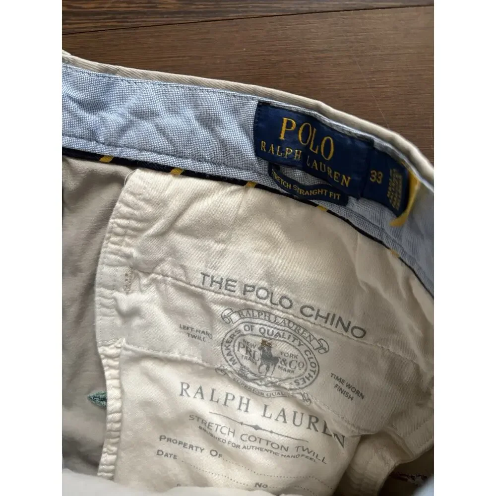 2022 Polo R.L Classic Chino Shorts Nautical Flags Knots Embroidered Waist 33